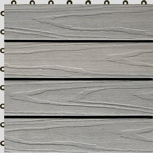 Baldosa Encastrable WPC Roble Gris