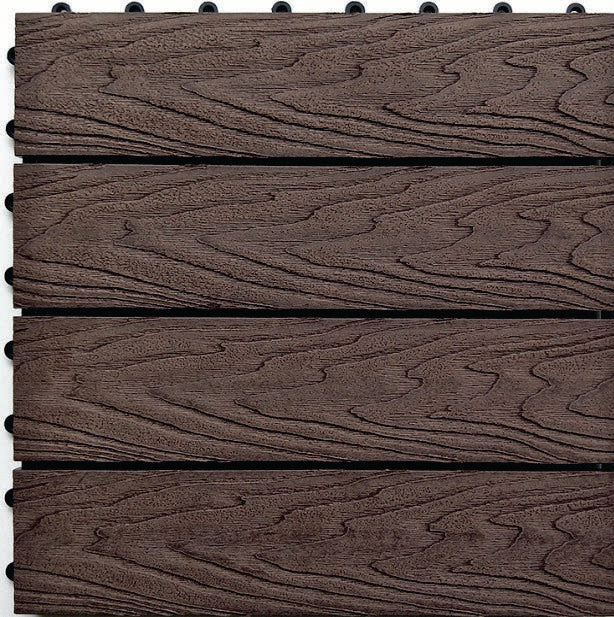 Baldosa Encastrable WPC Tabaco