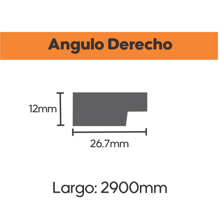 Terminacion Revestimiento de Pared - Angulo Derecho - Gris y Negro