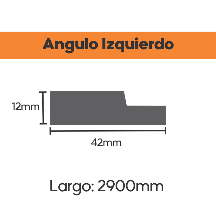 Terminacion Revestimiento de Pared - Angulo Izquierdo - Gris y Negro