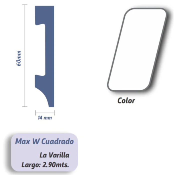 Zocalo Resistente al Agua 6cm MaxW