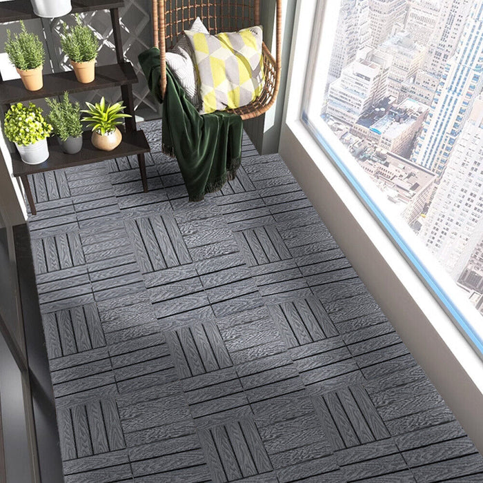 Baldosa Encastrable WPC Roble Gris