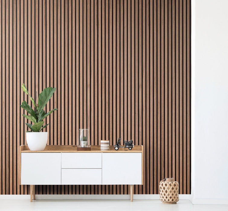 Revestimiento WPC Vertical Lapacho y Negro